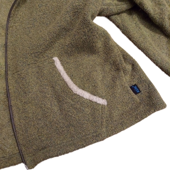 KUHL Alfpaca Full Zip Knit Fleece Jacket Heather Green - Picture 6 of 13